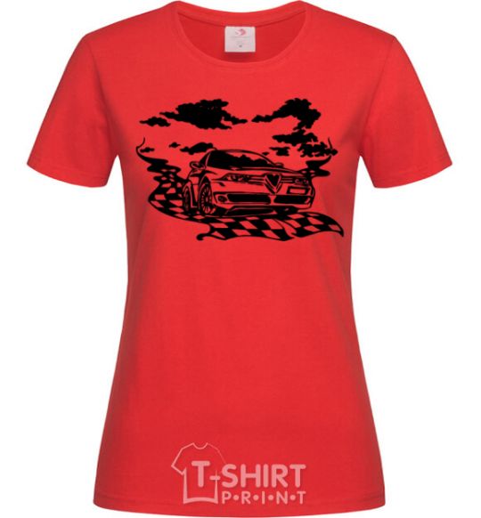 Women's T-shirt Alfa romeo car red фото