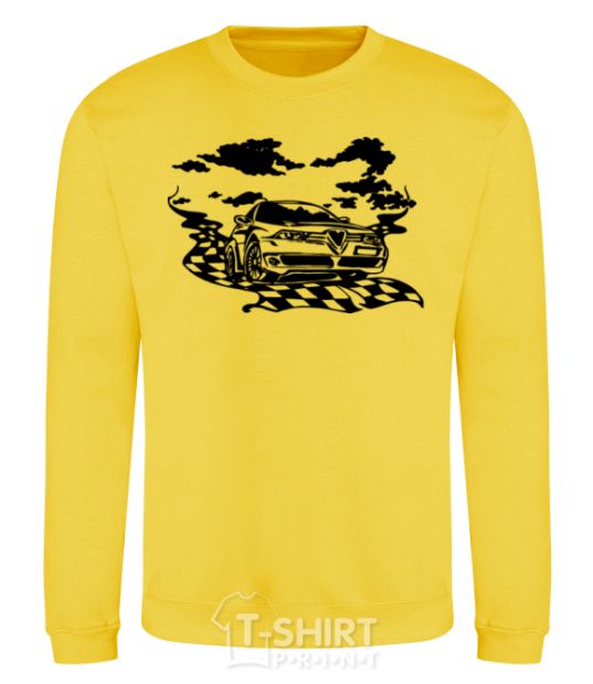 Sweatshirt Alfa romeo car yellow фото
