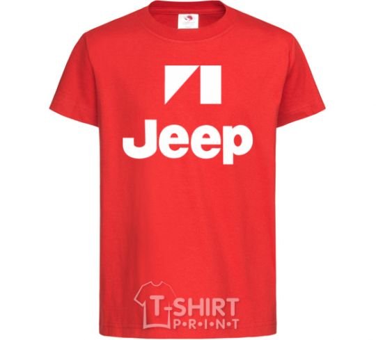 Детская футболка Logo Jeep Красный фото