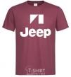 Men's T-Shirt Logo Jeep burgundy фото