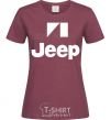 Женская футболка Logo Jeep Бордовый фото