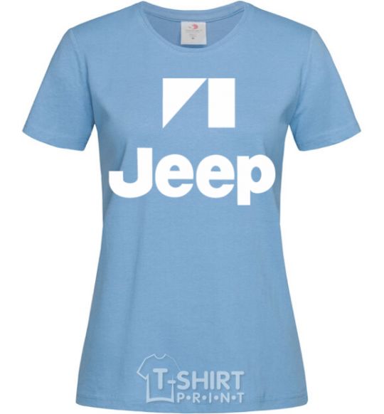 Женская футболка Logo Jeep Голубой фото