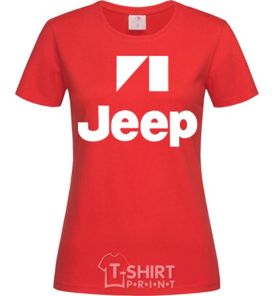 Женская футболка Logo Jeep Красный фото