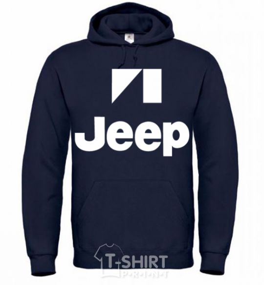 Мужская толстовка (худи) Logo Jeep Темно-синий фото