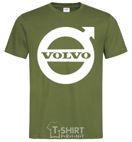 Мужская футболка Logo Volvo Оливковый фото