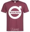 Мужская футболка Logo Volvo Бордовый фото