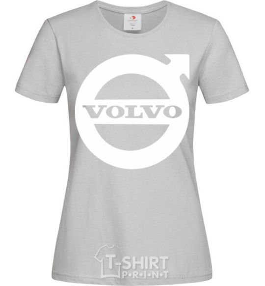 Women's T-shirt Logo Volvo grey фото
