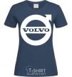 Women's T-shirt Logo Volvo navy-blue фото