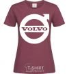 Women's T-shirt Logo Volvo burgundy фото