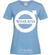 Women's T-shirt Logo Volvo sky-blue фото