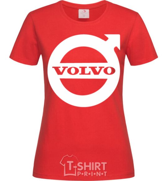 Women's T-shirt Logo Volvo red фото