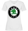 Women's T-shirt Skoda logo colored White фото