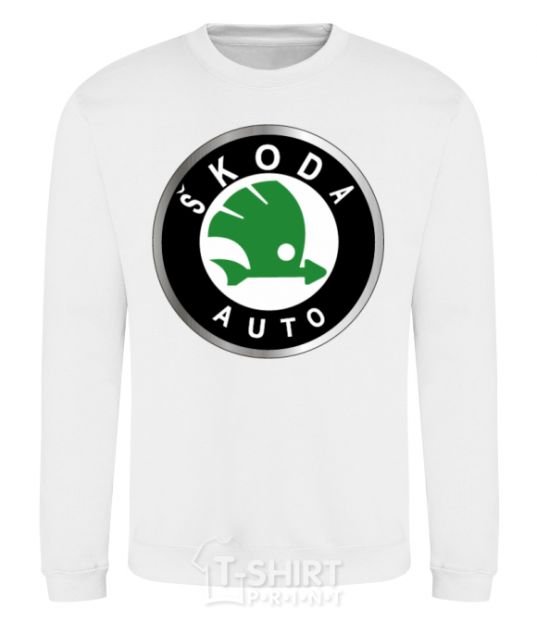 Sweatshirt Skoda logo colored White фото