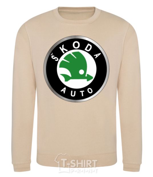 Sweatshirt Skoda logo colored sand фото