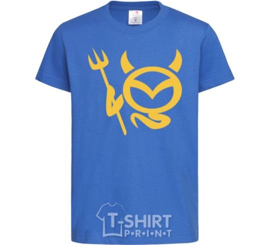 Детская футболка Devil Mazda Ярко-синий фото
