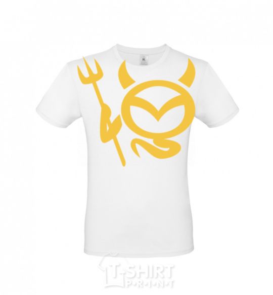 Men's T-Shirt Devil Mazda White фото