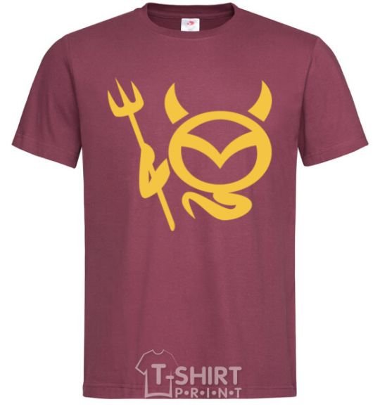 Men's T-Shirt Devil Mazda burgundy фото