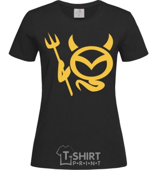 Women's T-shirt Devil Mazda black фото