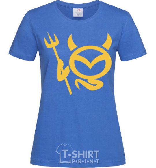 Women's T-shirt Devil Mazda royal-blue фото