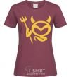 Women's T-shirt Devil Mazda burgundy фото