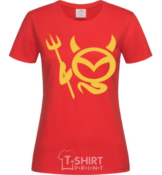 Women's T-shirt Devil Mazda red фото