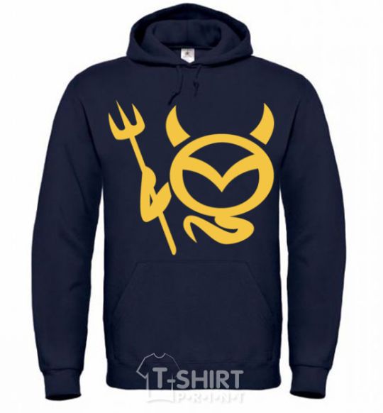 Men`s hoodie Devil Mazda navy-blue фото