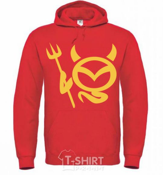 Men`s hoodie Devil Mazda bright-red фото