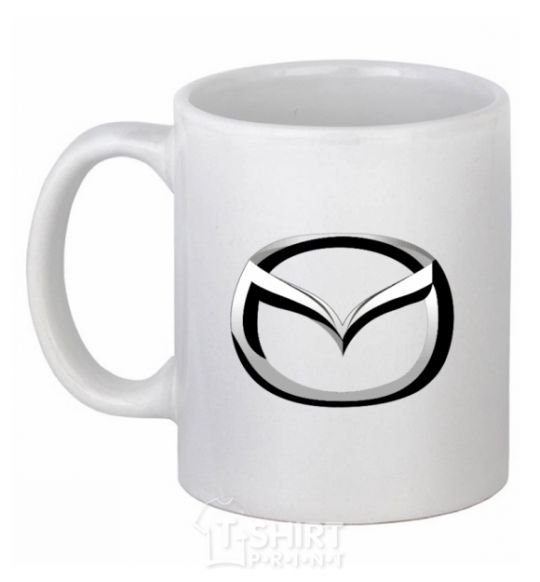 Ceramic mug Mazda logo White фото