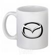 Ceramic mug Mazda logo White фото