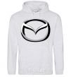 Men`s hoodie Mazda logo sport-grey фото