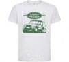 Kids T-shirt Land rover car White фото