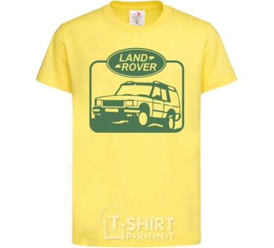 Kids T-shirt Land rover car cornsilk фото