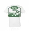 Men's T-Shirt Land rover car White фото