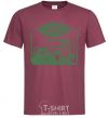 Men's T-Shirt Land rover car burgundy фото