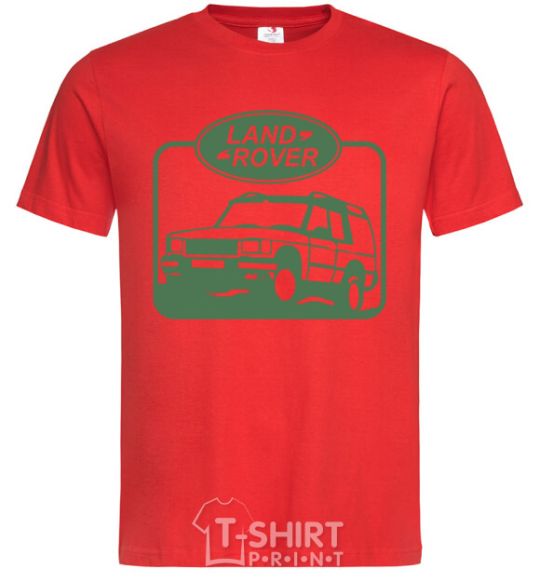 Men's T-Shirt Land rover car red фото