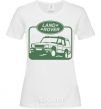 Women's T-shirt Land rover car White фото