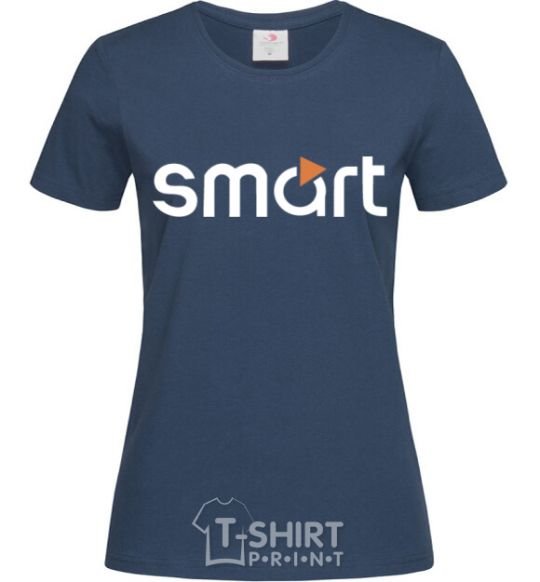 Women's T-shirt Smart logo navy-blue фото