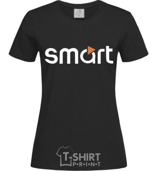 Women's T-shirt Smart logo black фото