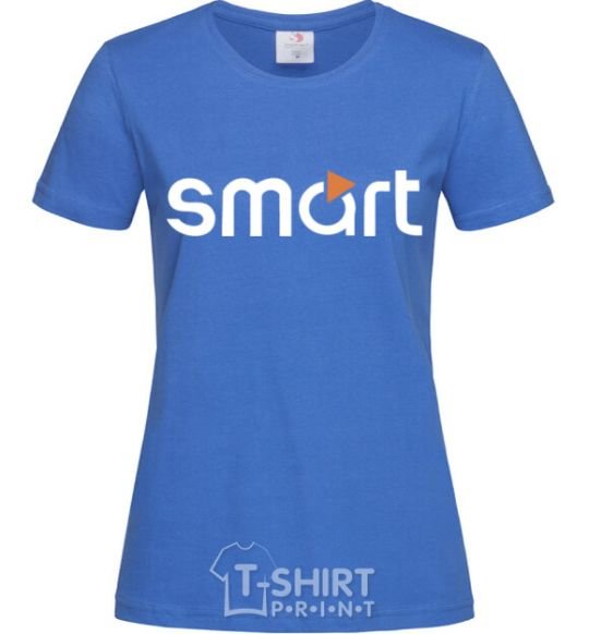 Women's T-shirt Smart logo royal-blue фото