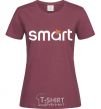 Women's T-shirt Smart logo burgundy фото