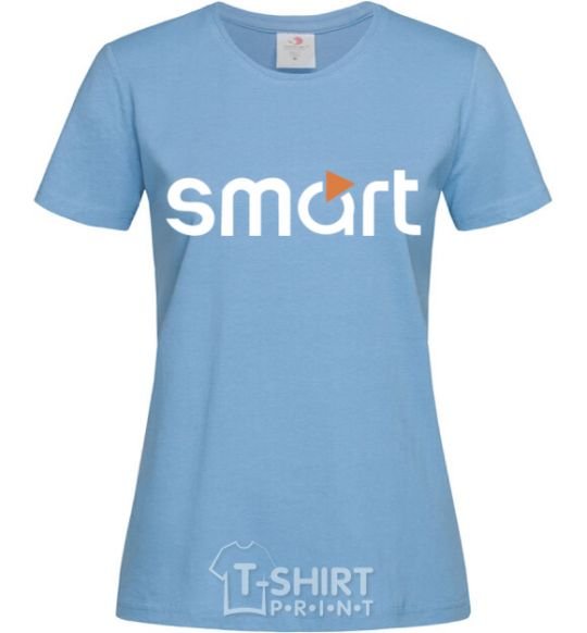 Women's T-shirt Smart logo sky-blue фото