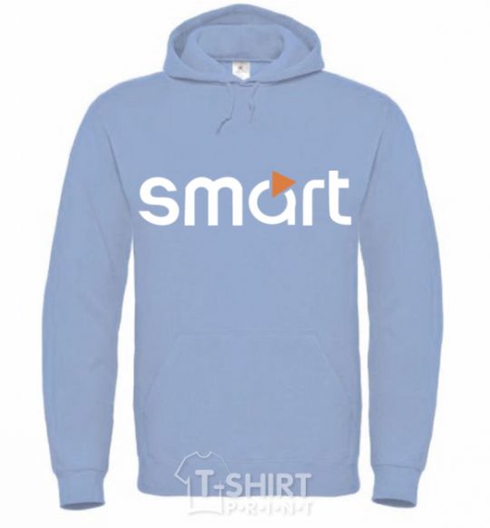 Men`s hoodie Smart logo sky-blue фото