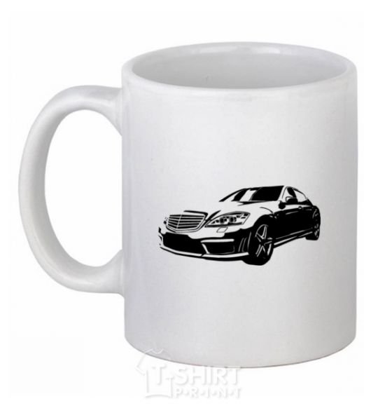 Ceramic mug Mercedes car White фото