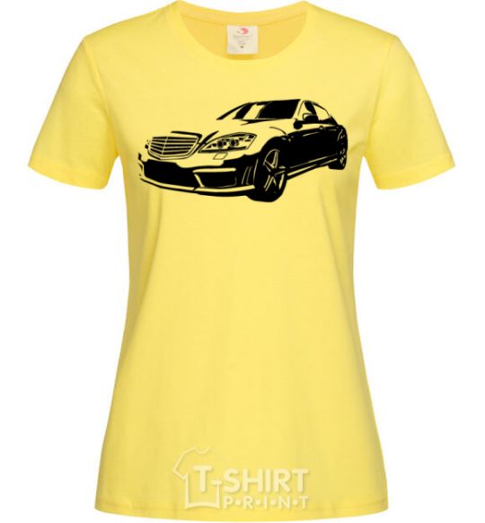 Women's T-shirt Mercedes car cornsilk фото