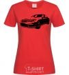 Women's T-shirt Mercedes car red фото