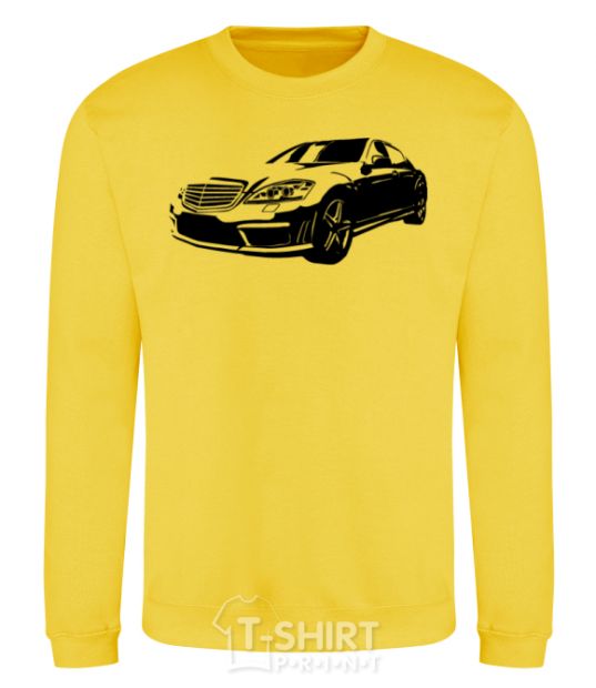 Sweatshirt Mercedes car yellow фото