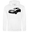 Men`s hoodie Mercedes car White фото