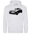 Men`s hoodie Mercedes car sport-grey фото