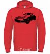 Men`s hoodie Mercedes car bright-red фото