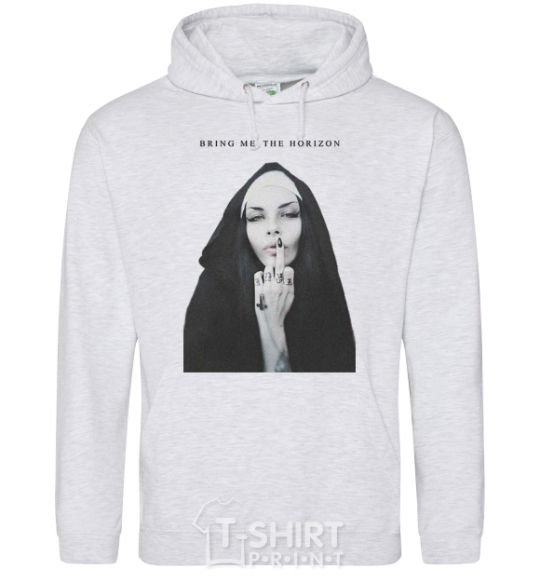 Men`s hoodie Bring me the horizon nun sport-grey фото